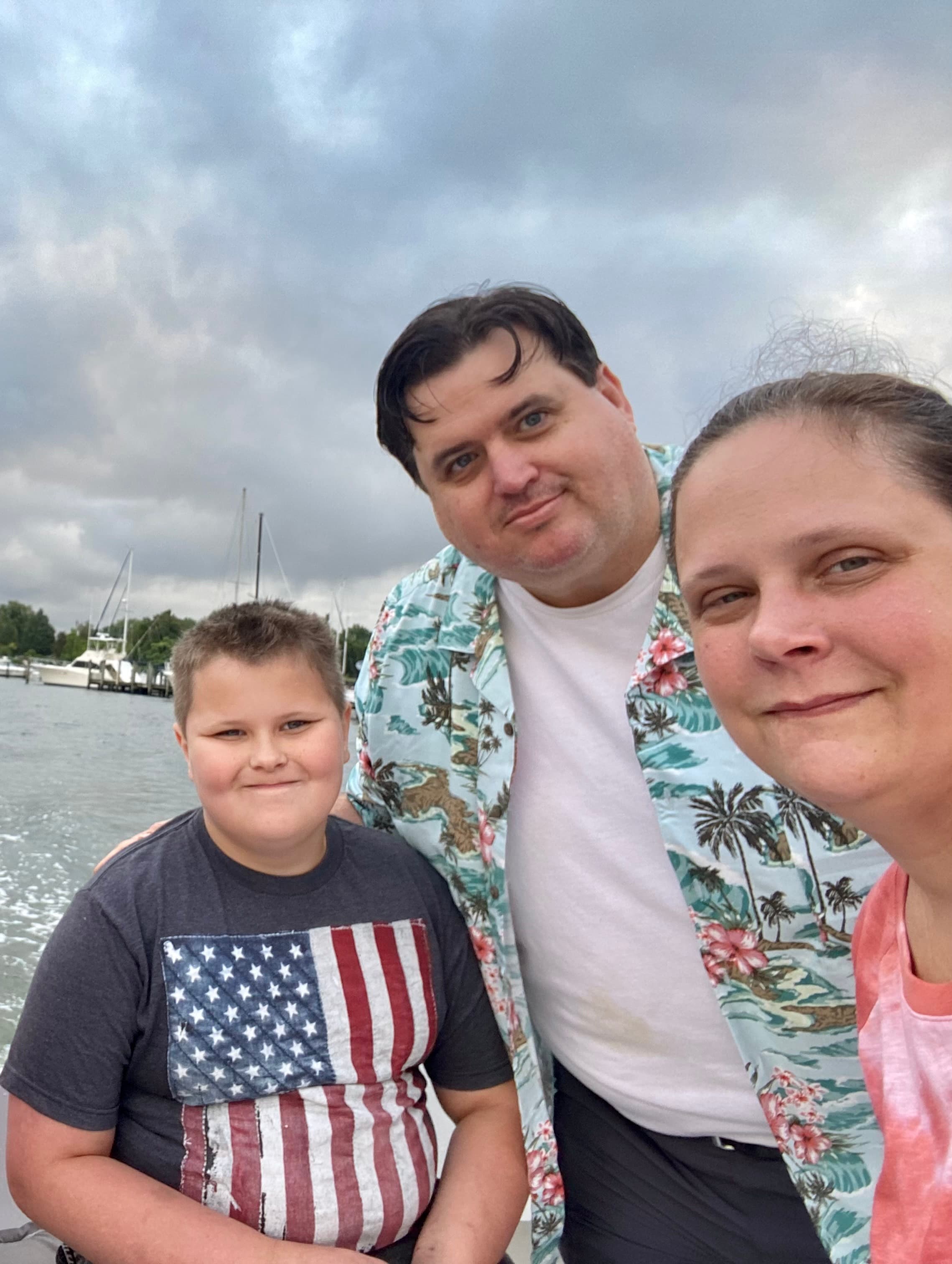 Smith family aboard a sailboat in Annapolis in 2021