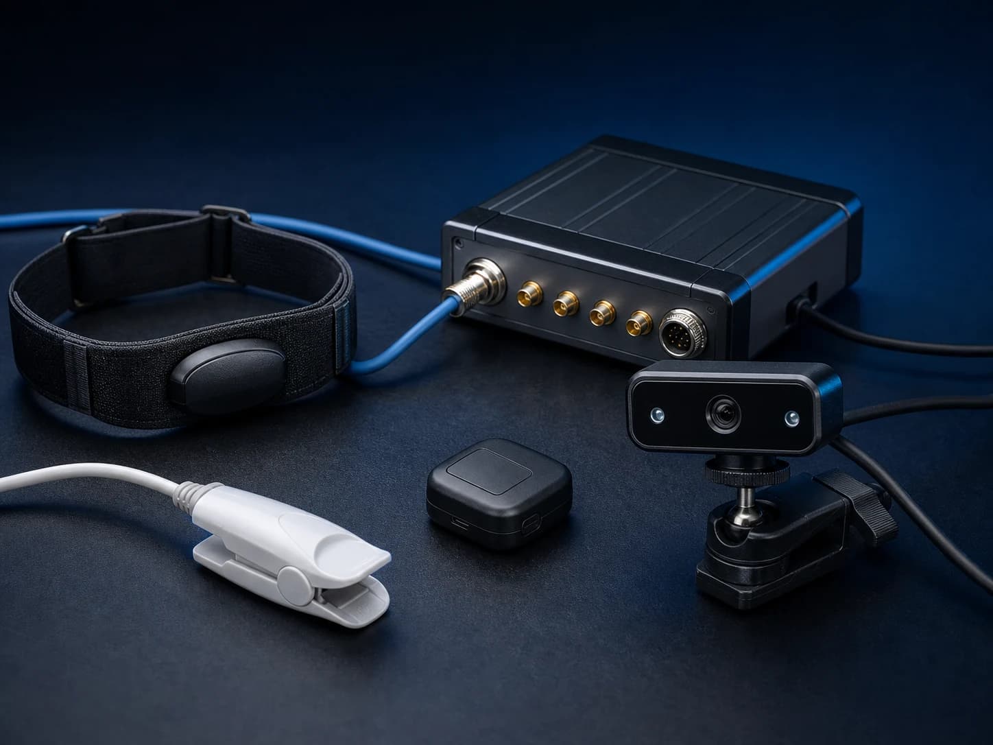 Conceptual synchronized motion and biometric sensor system.